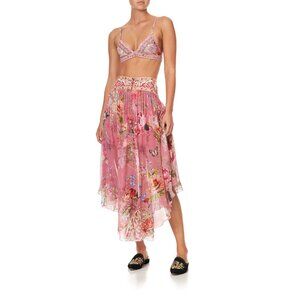 Camilla Romantic Patchwork Heart Shaped Waist Skirt Small and Bra Set Small AB